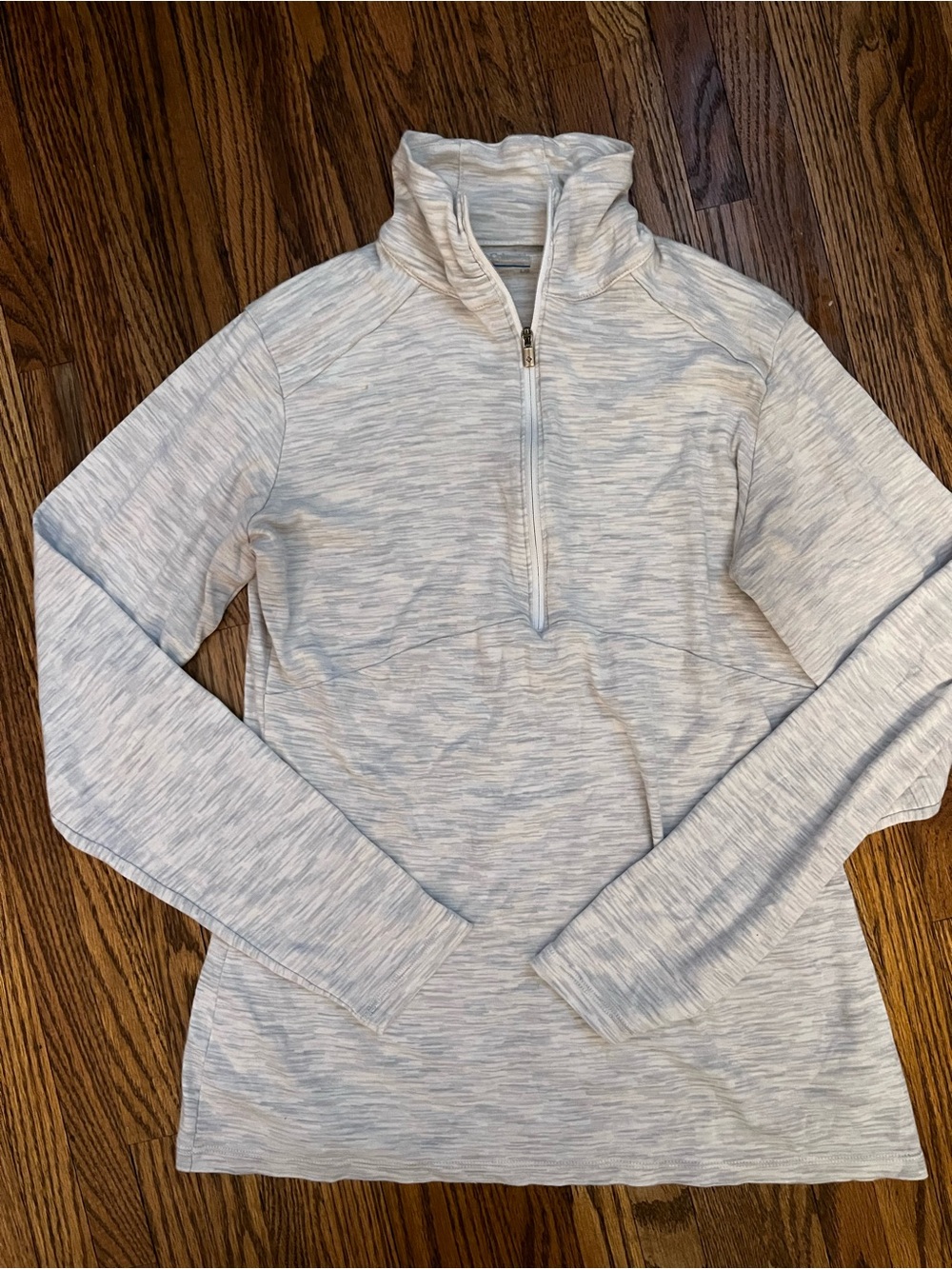 Columbia Light Gray Heather Quarter-Zip Pullover
